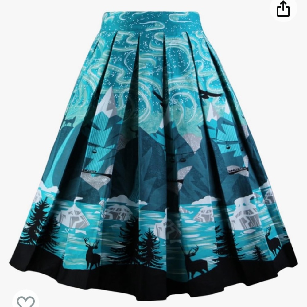 Dressever Dark Night A line retro skirt 3x